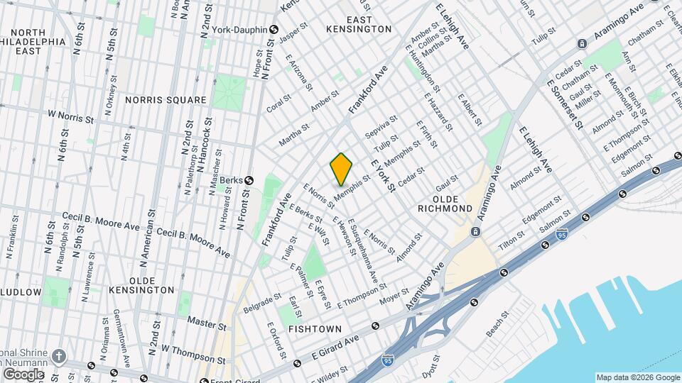 2317 E Susquehanna Ave Mapa y Detalles de la Ubicación