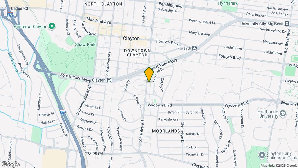 420 S Hanley Rd, Unit 1W Map and Location Details