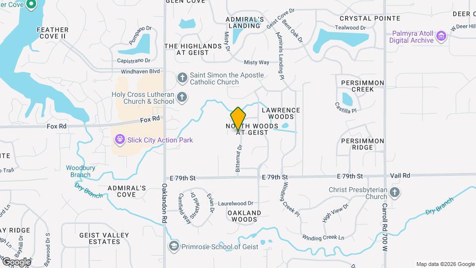 8018 Bitternut Dr Mapa y Detalles de la Ubicación