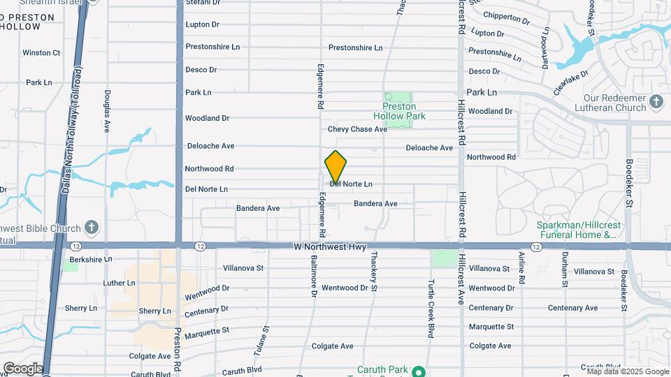 6416 Del Norte Ln Map and Location Details