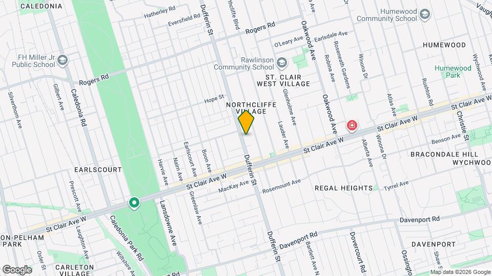 1733 Dufferin St Map and Location Details