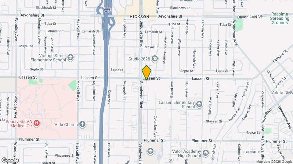 15340 Lassen St Mapa y Detalles de la Ubicación