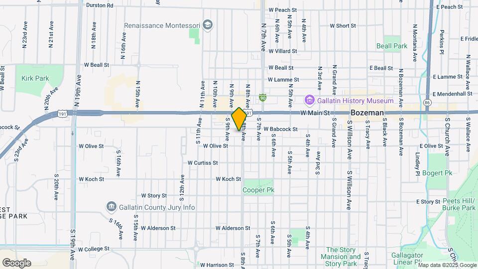 109 S 8th Ave Map and Location Details