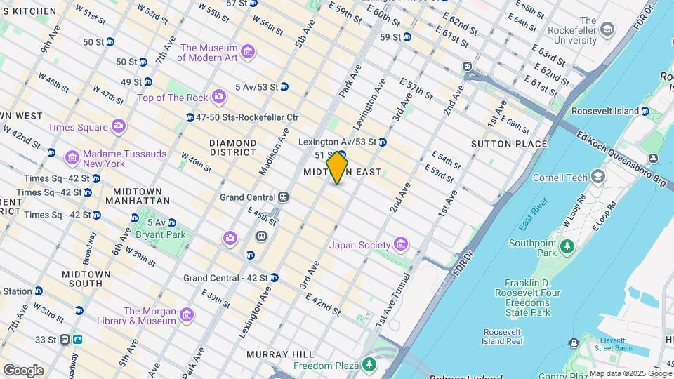 142 E 49th St Map and Location Details