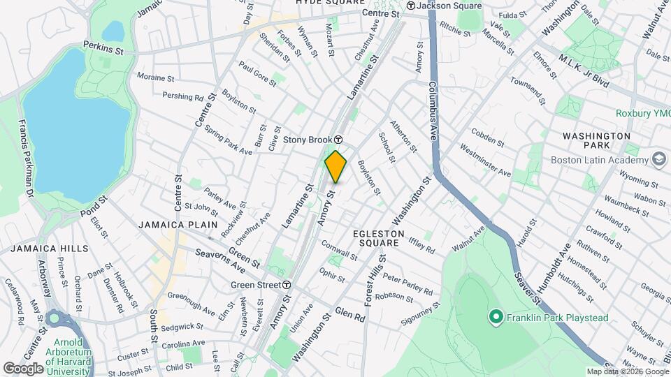 276 Amory St, Unit #1 Map and Location Details