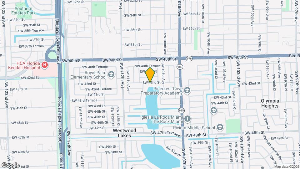 10900 SW 42nd St Mapa y Detalles de la Ubicación