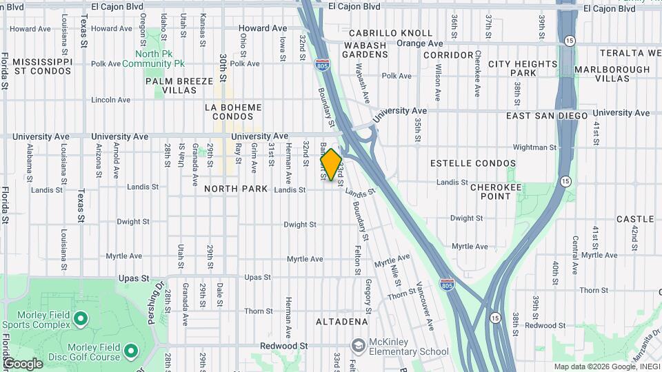 3264 Landis St, Unit 3264 Landis St Unit B Map and Location Details