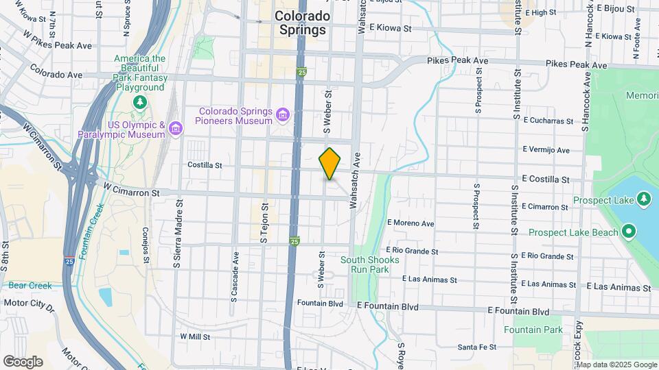 415 S Weber St Map and Location Details
