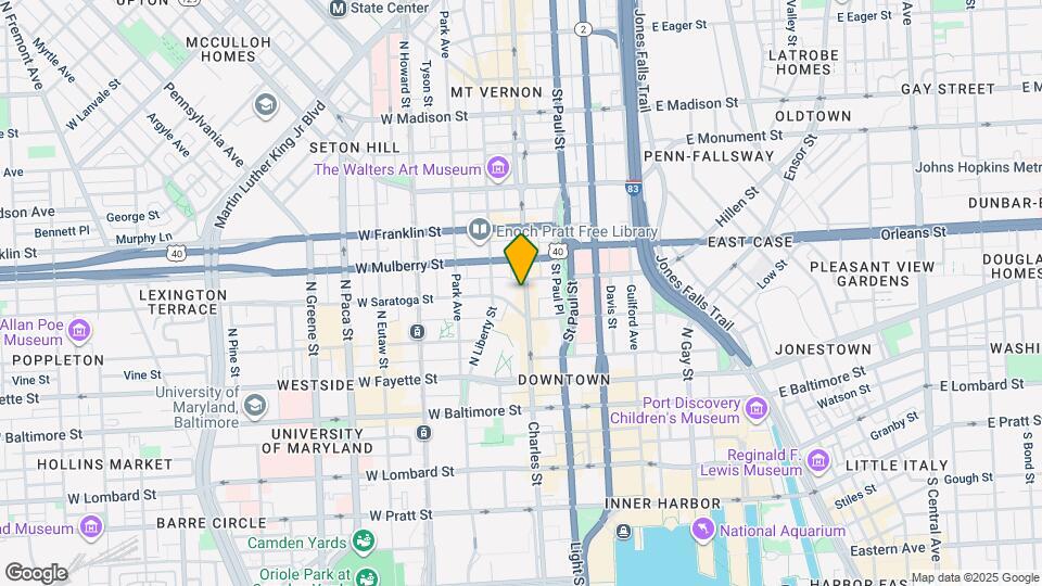 318 N Charles St Map and Location Details