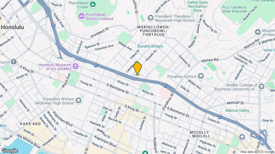1328 Lunalilo St Mapa y Detalles de la Ubicación