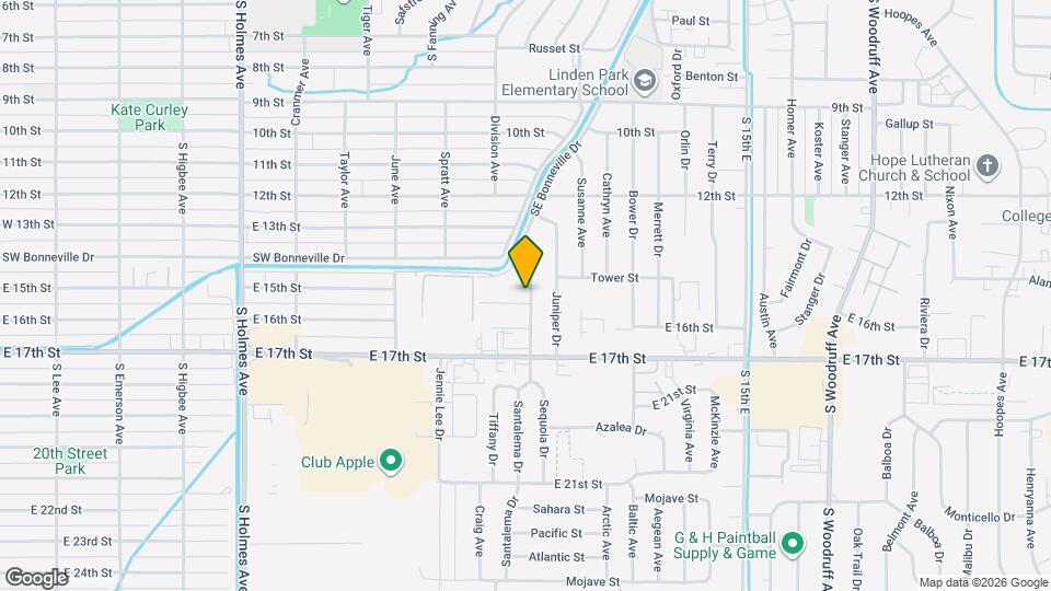 1195 E 15th St Map and Location Details