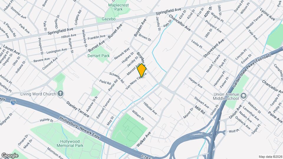 26 Van Ness Ter, Unit 2 Mapa y Detalles de la Ubicación