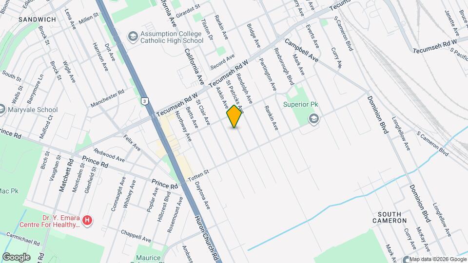 1643 Askin Ave Map and Location Details