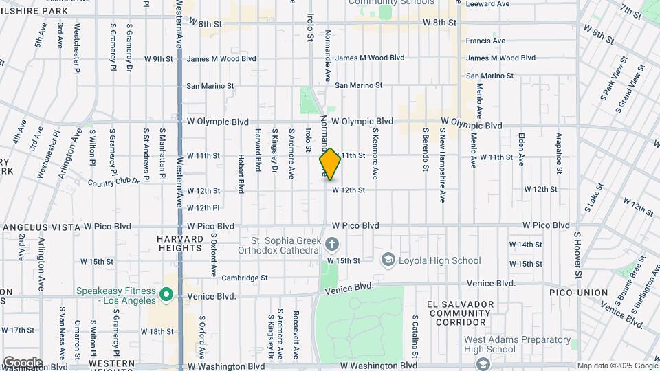 1154 S Normandie Ave Mapa y Detalles de la Ubicación