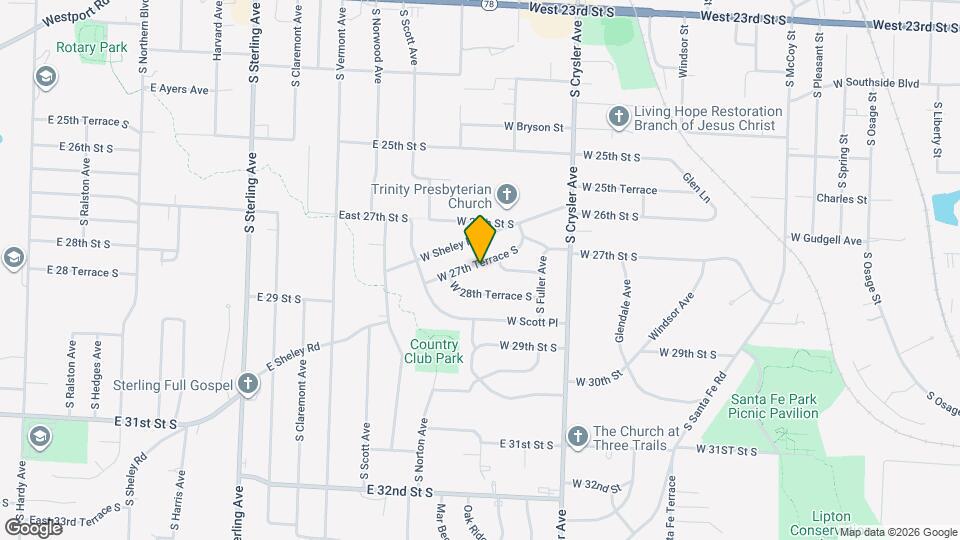 1507 W 27th Terrace S Map and Location Details