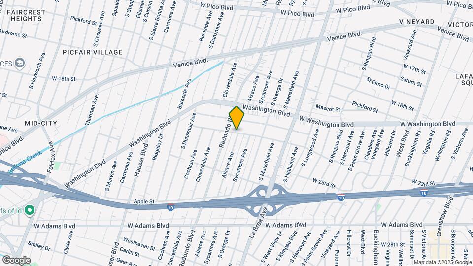 5137 1/2 W 21st St, Unit Quiet updated studio Map and Location Details