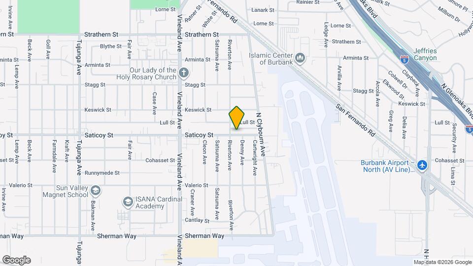 10745 Saticoy St Map and Location Details