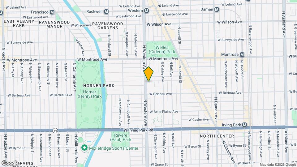 4237 N Western Ave Map and Location Details