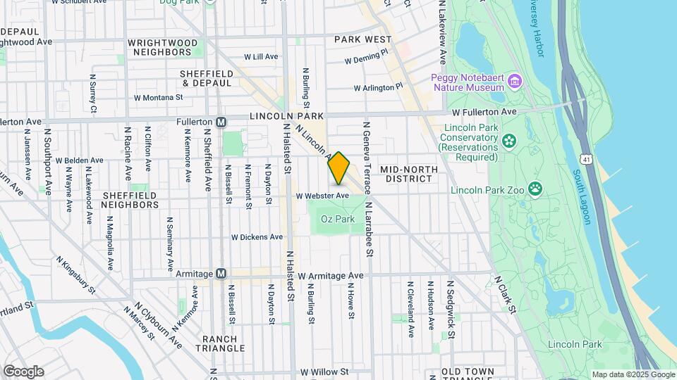 644 W Webster Ave Map and Location Details