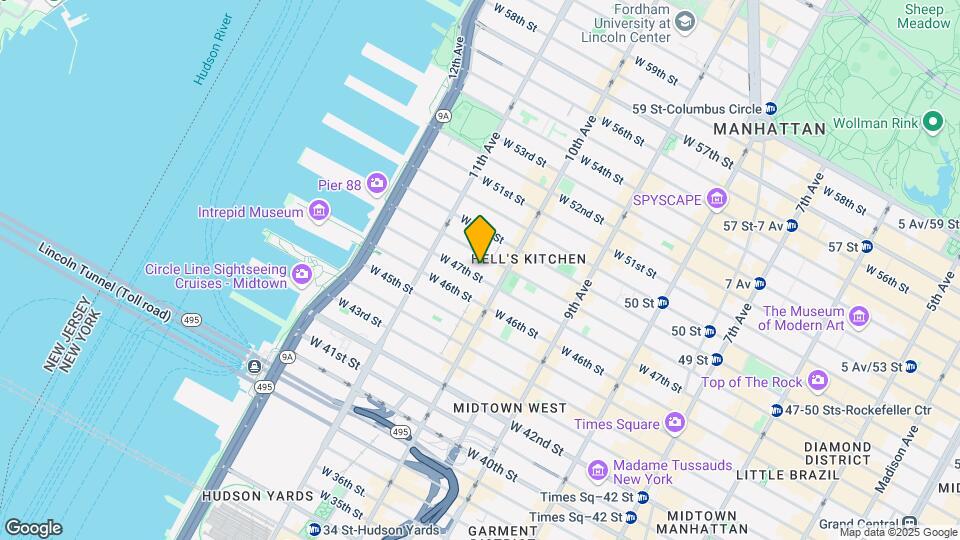 515 W 47th St Map and Location Details