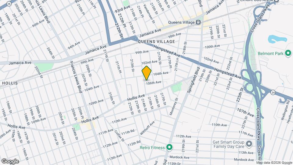 104-25 215th St Mapa y Detalles de la Ubicación