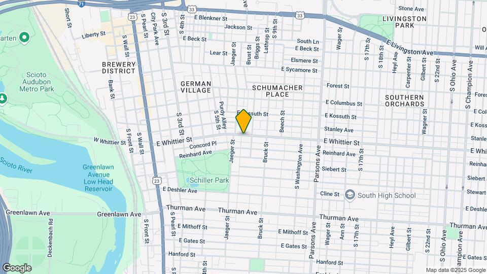 285 E Whittier St Map and Location Details