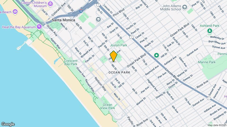Ocean Park Apartments Map and Location Details