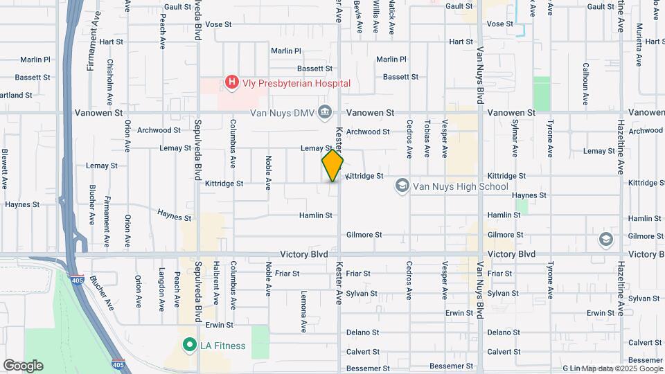 6551 Kester Ave Map and Location Details