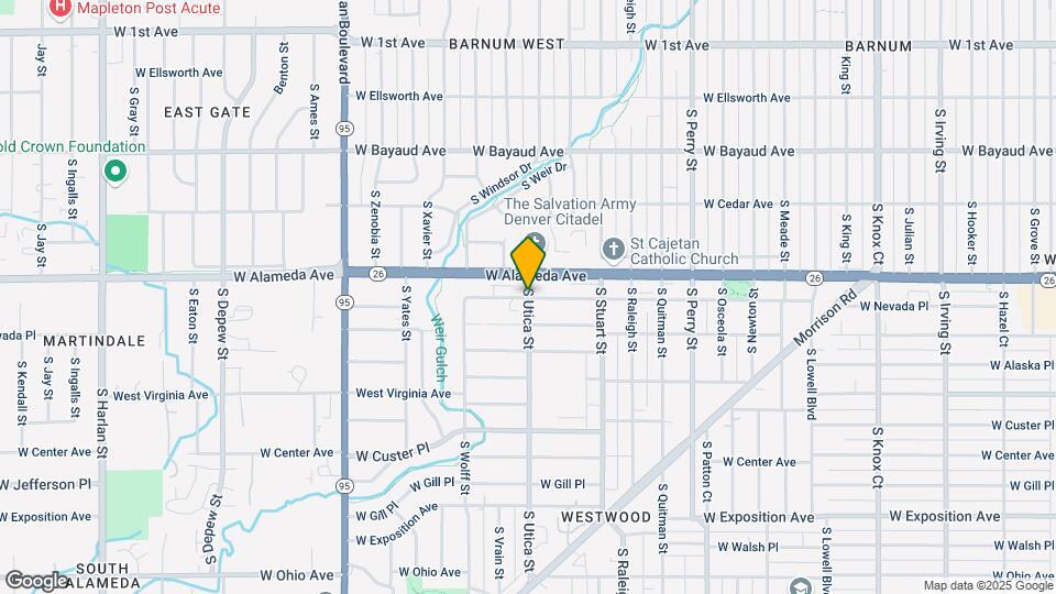 345-351 S Utica St Mapa y Detalles de la Ubicación