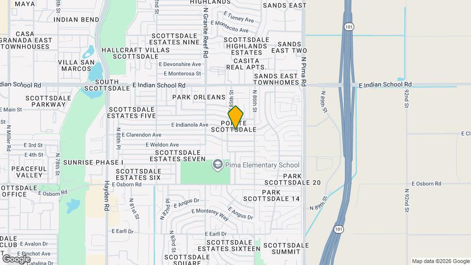 8513 E Indianola Ave Map and Location Details