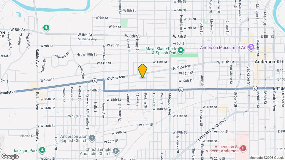 1310 W 13th St Map and Location Details