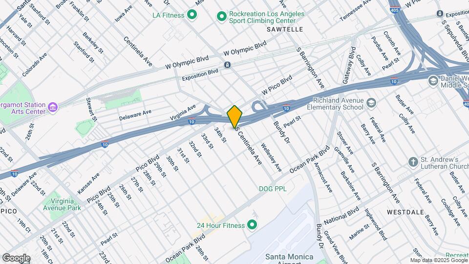 2411 Centinela Ave Map and Location Details