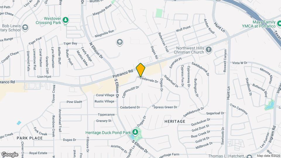 603 Cypresscliff Dr Map and Location Details