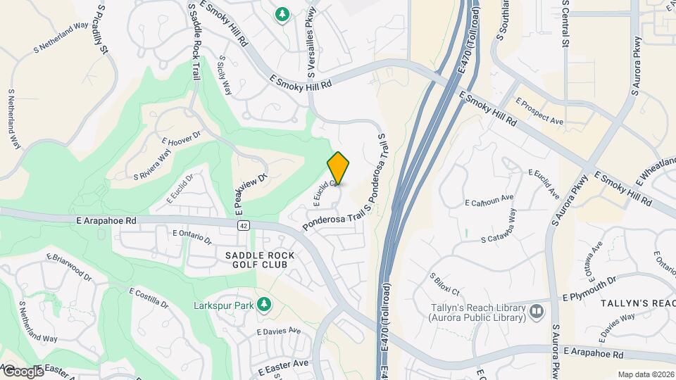 22848 E Euclid Cir Map and Location Details