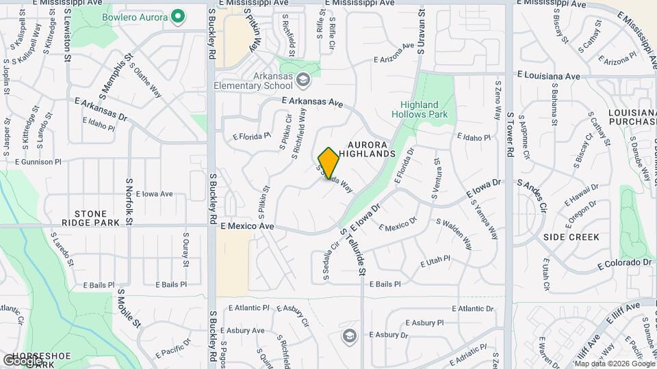 1617 S Sedalia St, Unit 5-531 Map and Location Details