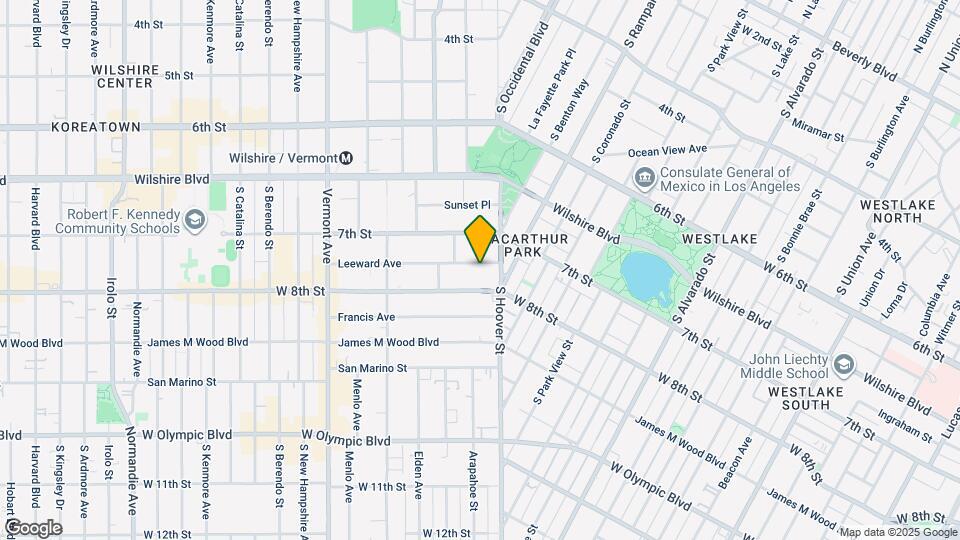 2826 1/2 Leeward Ave Map and Location Details