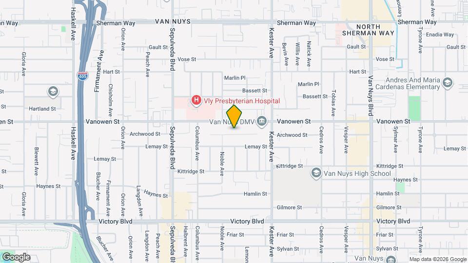 15025 Archwood St Map and Location Details