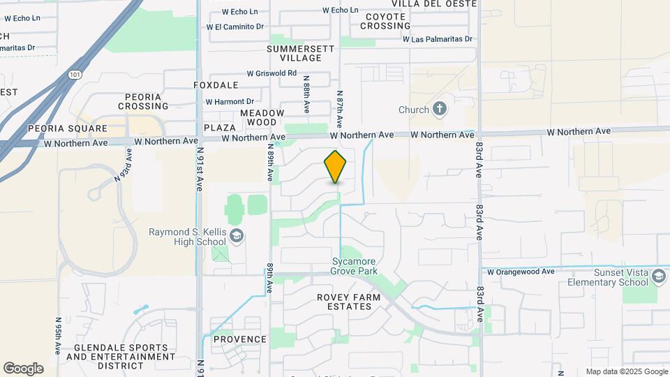8752 W Frier Dr Map and Location Details