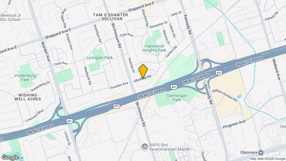 23 Allanford Rd Map and Location Details