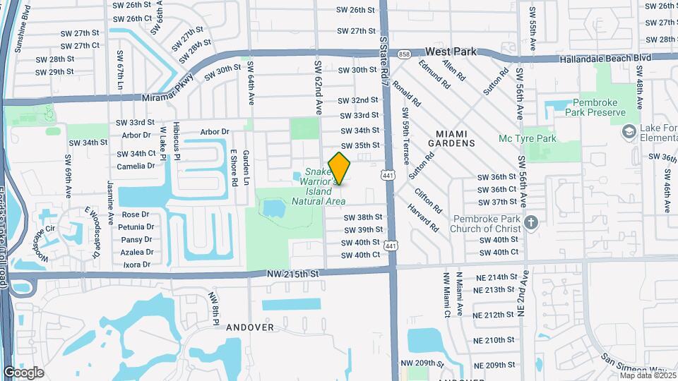6130 SW 36th Ct Map and Location Details