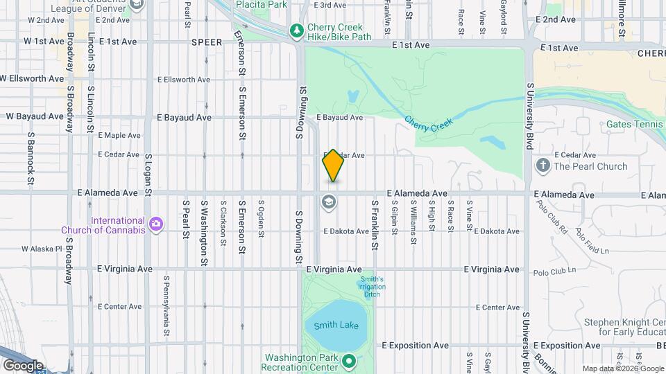 285 S Lafayette St Map and Location Details