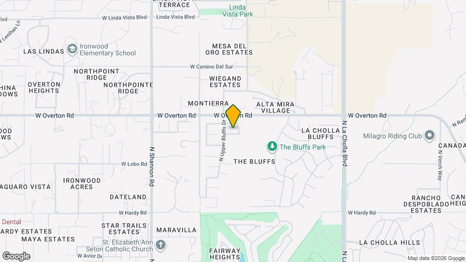 2556 W Saguaro Bluffs Dr Map and Location Details