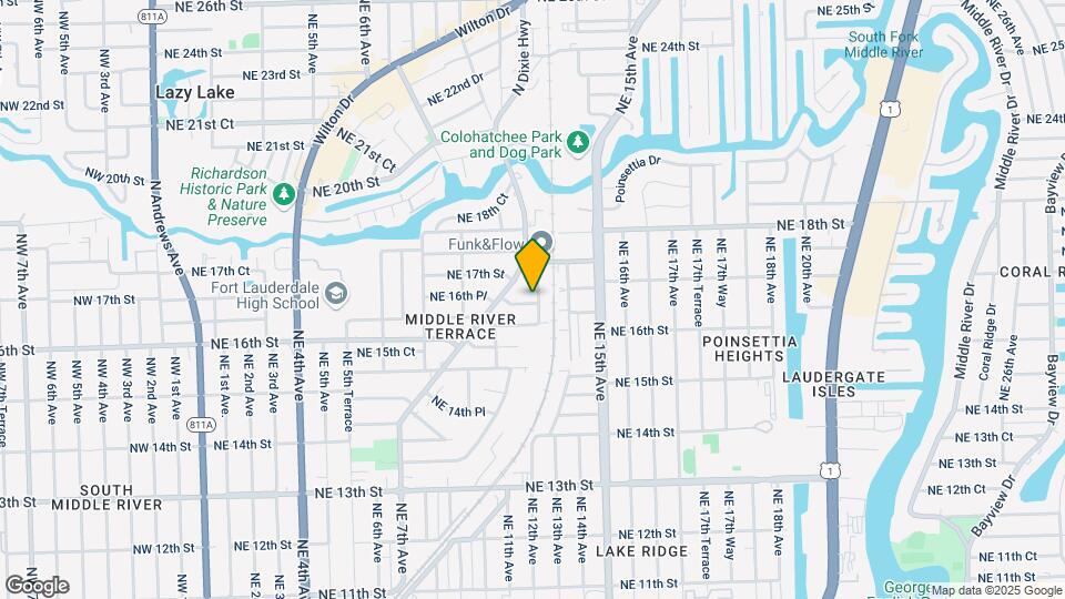 1133 NE 16th Pl Map and Location Details