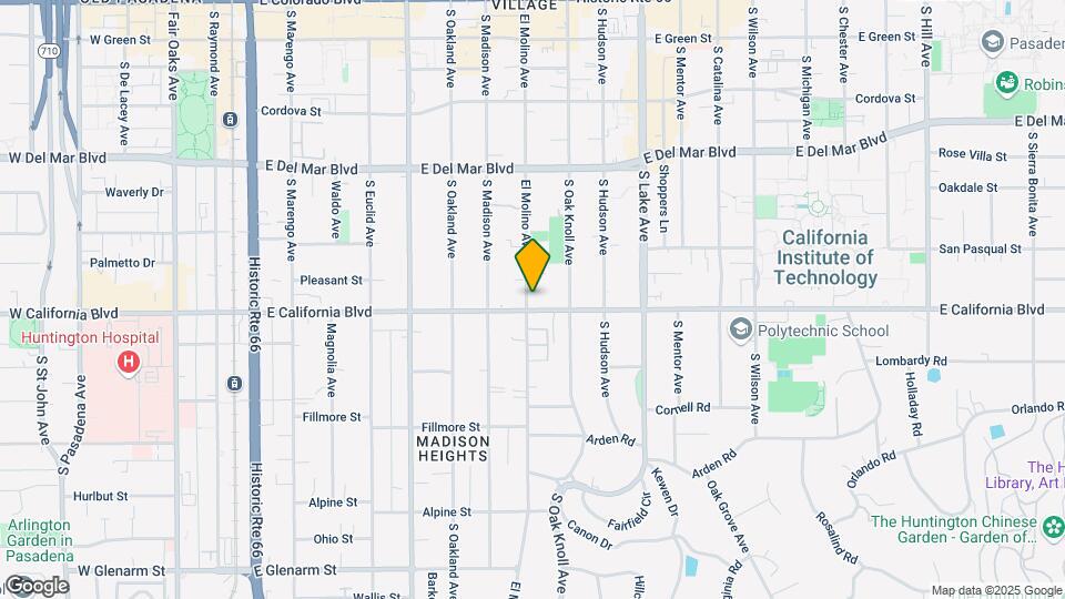661 E California Blvd Mapa y Detalles de la Ubicación