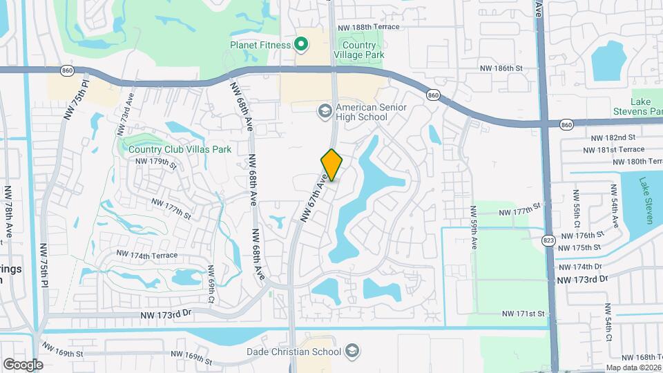 6637 NW 178th Terrace Map and Location Details