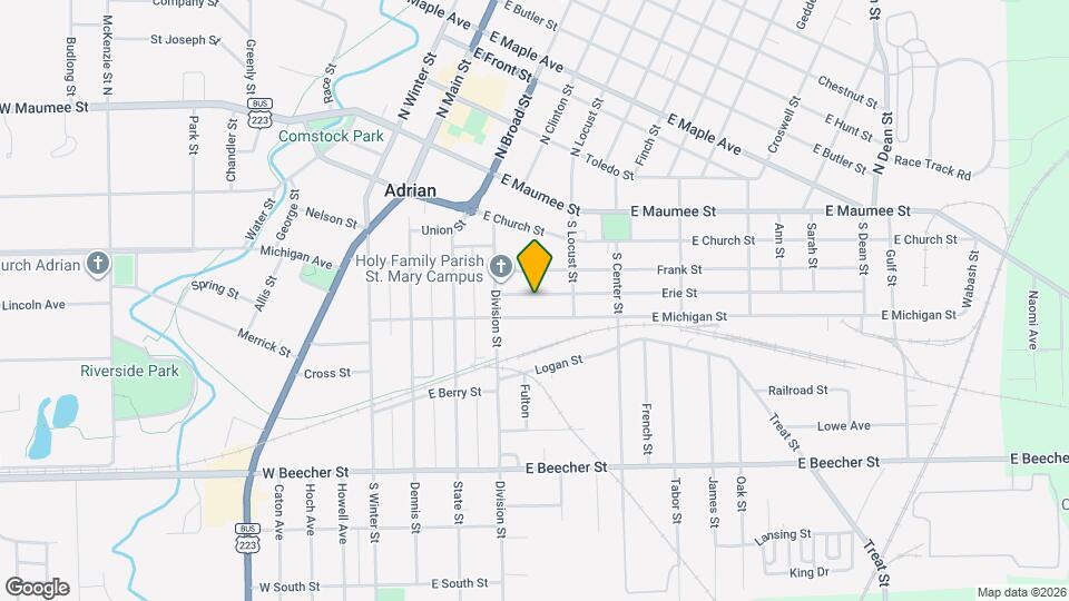 338 Erie St Map and Location Details