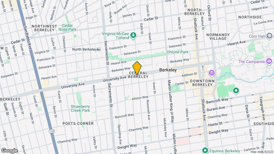 1698 University Ave Map and Location Details