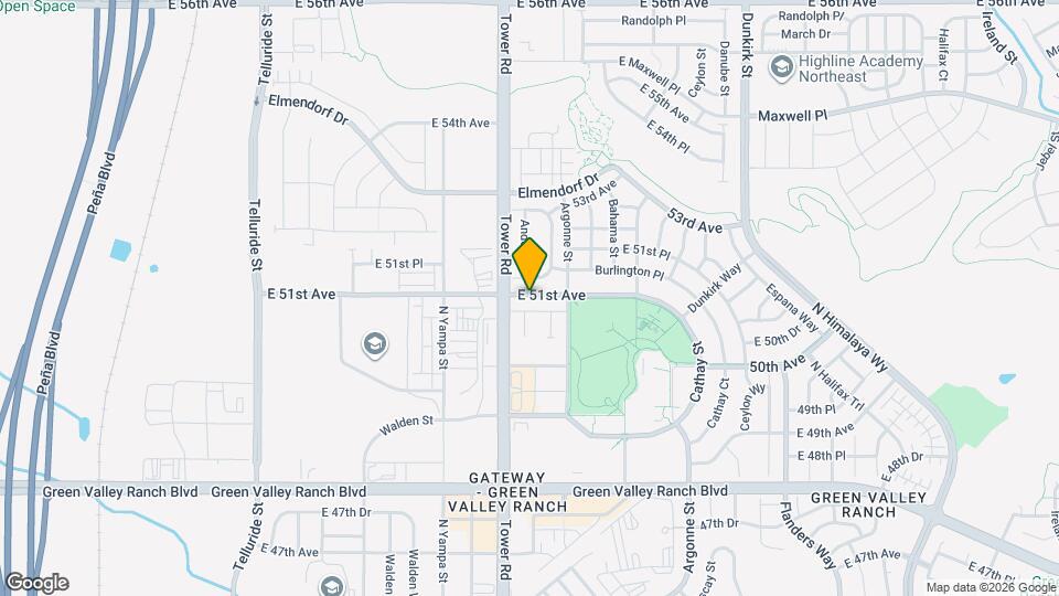 18601 E 50th Pl Mapa y Detalles de la Ubicación