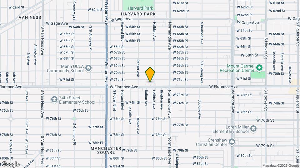 1513 W Florence Ave Mapa y Detalles de la Ubicación