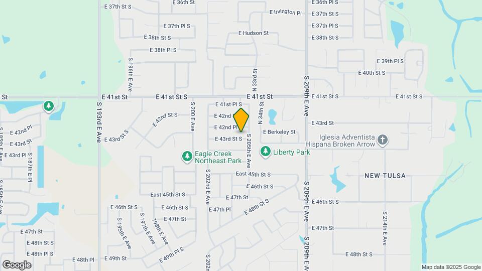 20401 E 43rd St S Map and Location Details